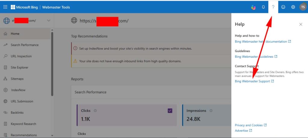 Guide to Contact Bing Webmaster Support Step-1