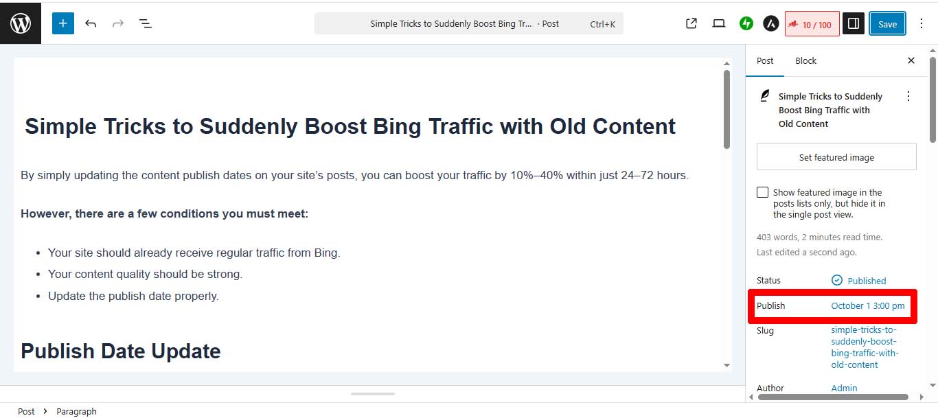 Simple Tricks to Suddenly Boost Bing Traffic with Old Content
