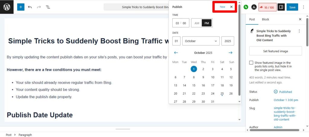 Suddenly Boost Bing Traffic with Old Content Step 2