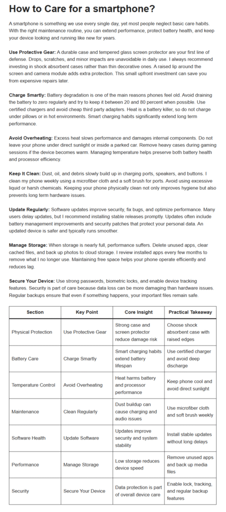 Example for Informational Content with Table
