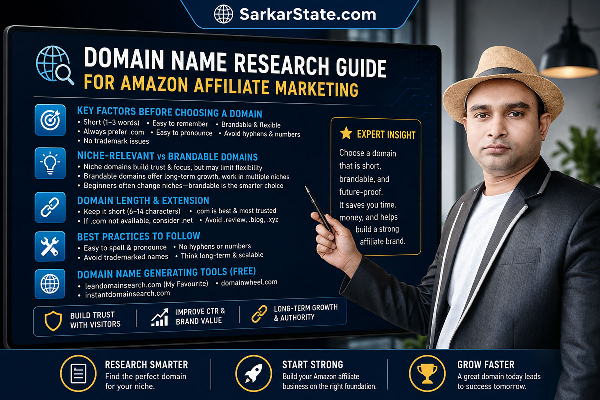Domain Name Research Guide for Amazon Affiliate Marketing